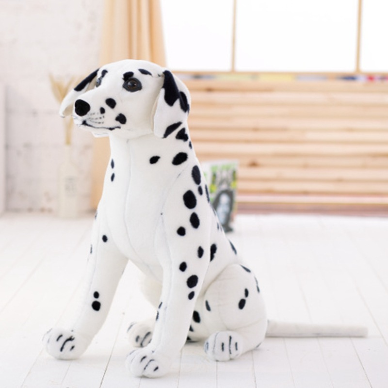 Peluche chien dalmatien doux compagnon enfant câlin