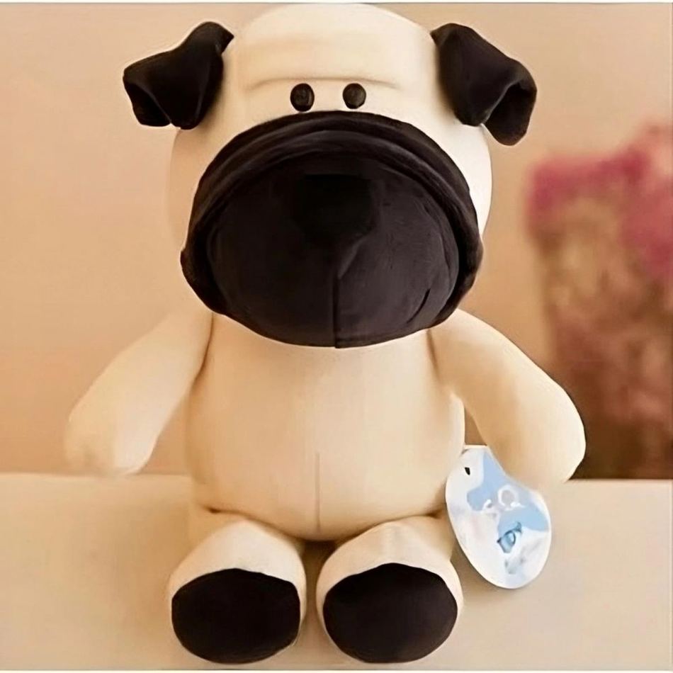 Peluche chien doux en pelage moelleux pour câlins parfaits