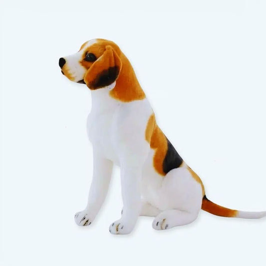Peluche chien géant tricolore doux câlin enfant