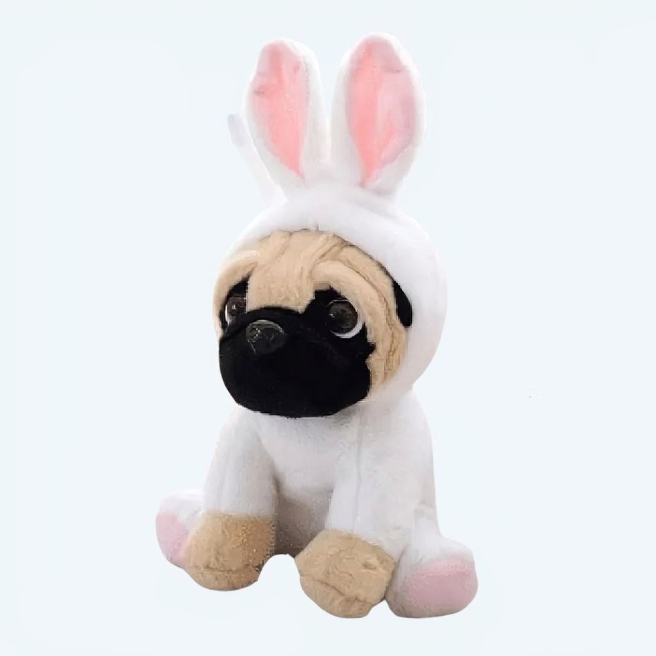 Peluche chien lapin déguisement doux enfant amusant