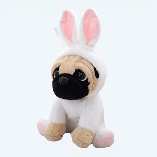 Peluche chien lapin déguisement doux enfant amusant