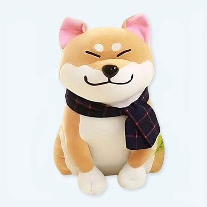 Peluche chien marron doux compagnon enfant chambre