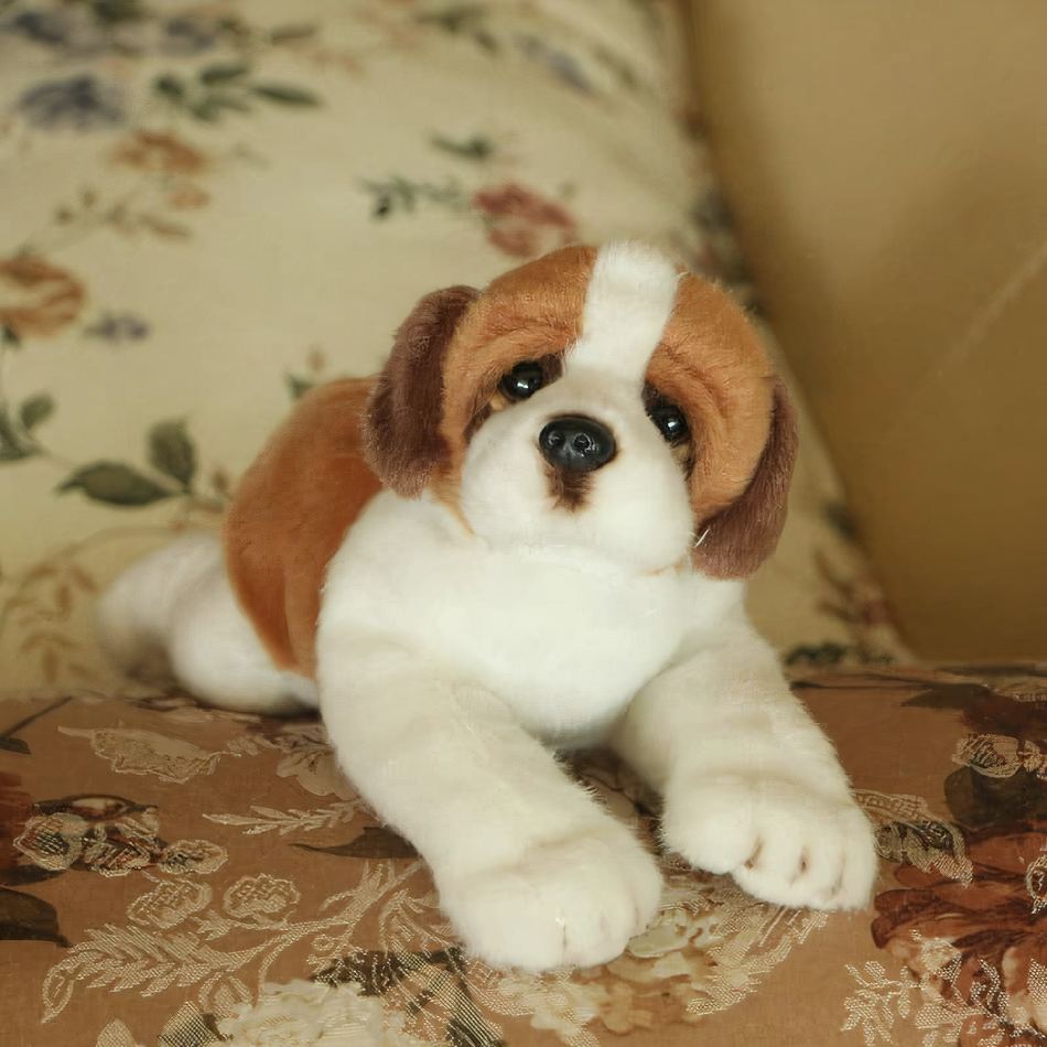 Peluche chien Saint-richard douce peluche câline enfant