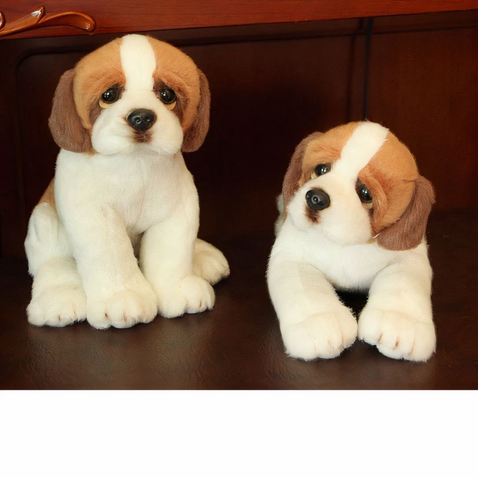Peluche chien Saint-richard douce peluche câline enfant
