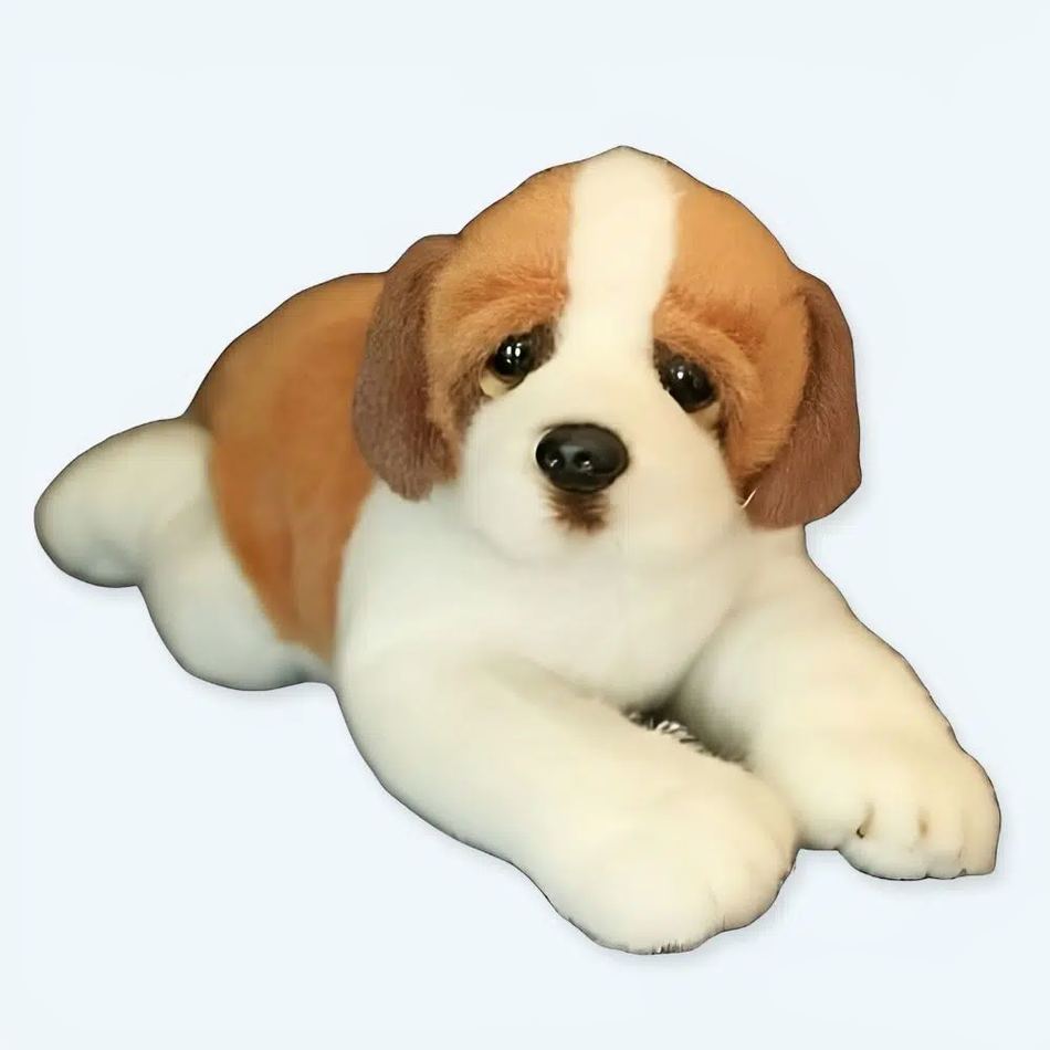 Peluche chien Saint-richard douce peluche câline enfant