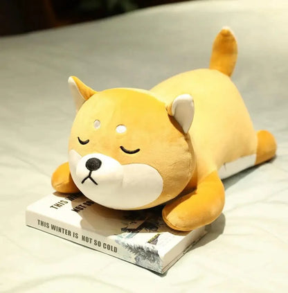 Peluche chien shiba inu orangé
