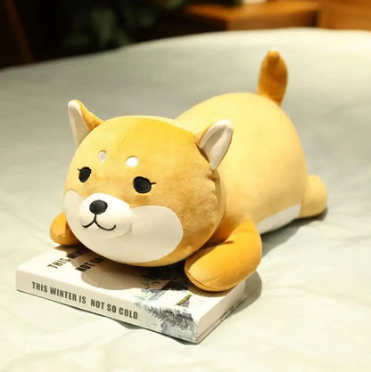 Peluche chien shiba inu orangé