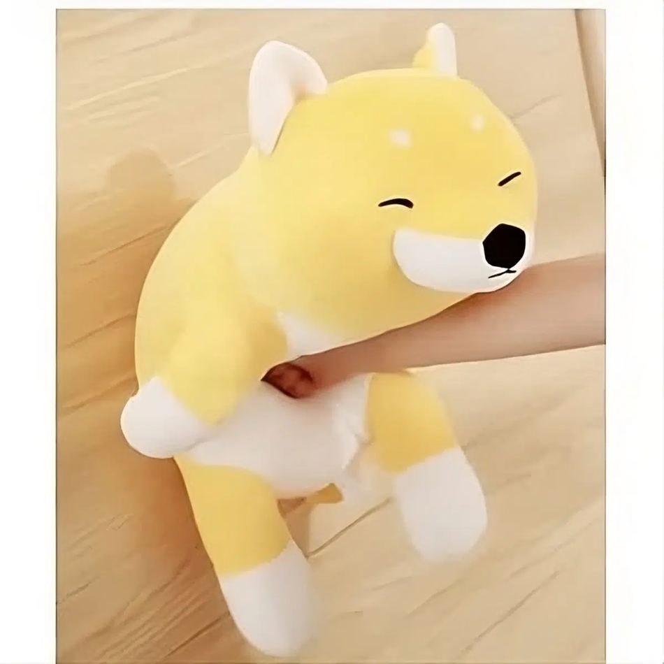 Peluche chien Shiba jaune doux animal câlin enfant