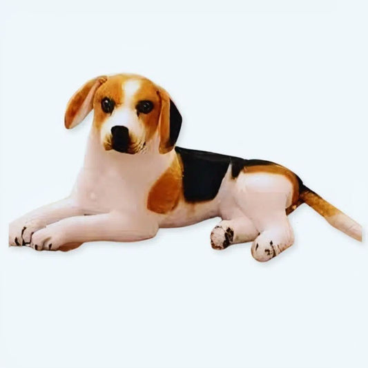Peluche chien tricolore géant doux et câlin enfant