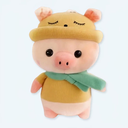 Peluche cochon jaune adorable compagnon câlin doux