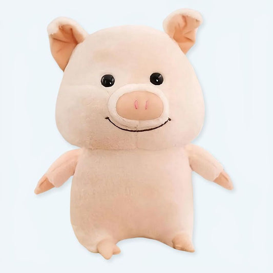 Peluche cochon joyeux rose douce câlin enfant