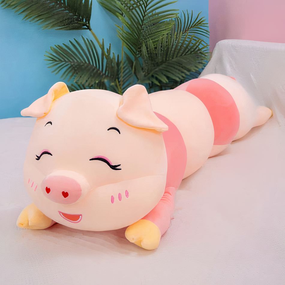 Peluche cochon oreiller doux détente confortable chambre