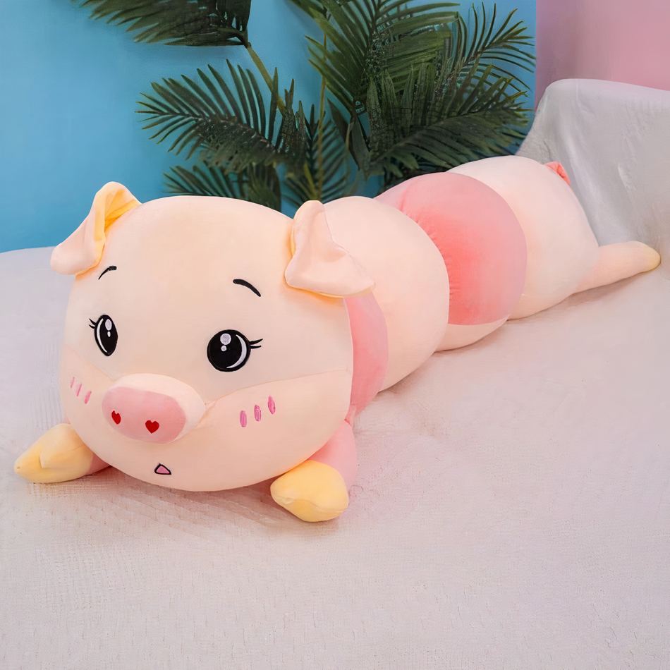 Peluche cochon oreiller doux détente confortable chambre