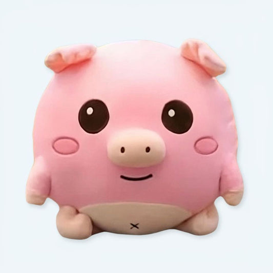 Peluche cochon rose doux enfant timide câlin