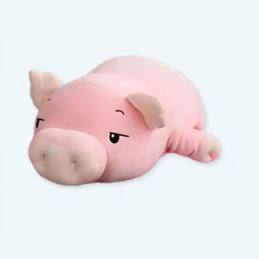Peluche cochon rose doux sommeil enfant rêveur