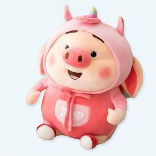 Peluche cochon rose kawaii doux et mignon enfant