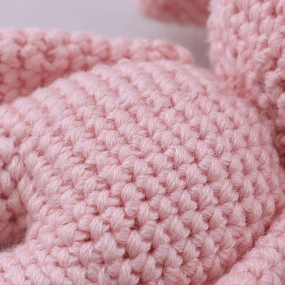 Peluche crochet éléphant tout rose