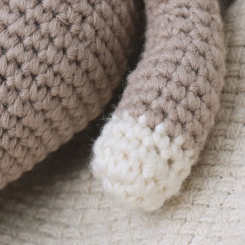 Peluche crochet faon gris