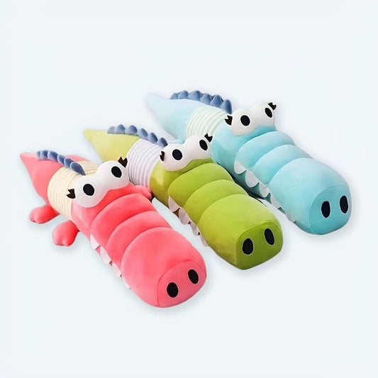 Peluche crocodile vert doux enfant câlin amusant