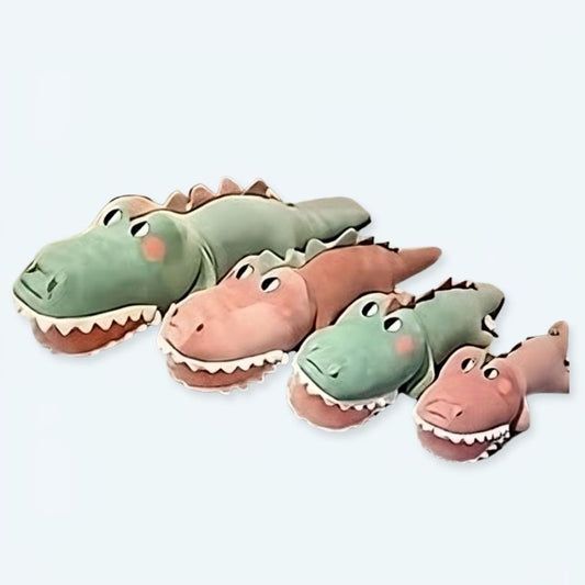Peluche crocodile verte drôle enfant douce câline