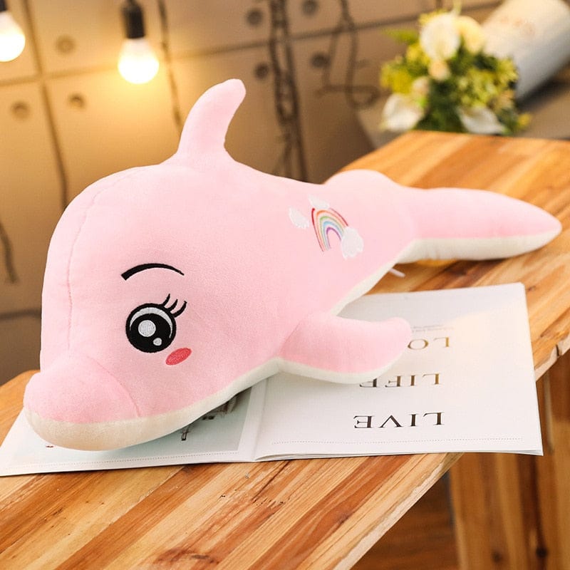 Peluche Dauphin Blanc  Écume | Peluche World 60 cm