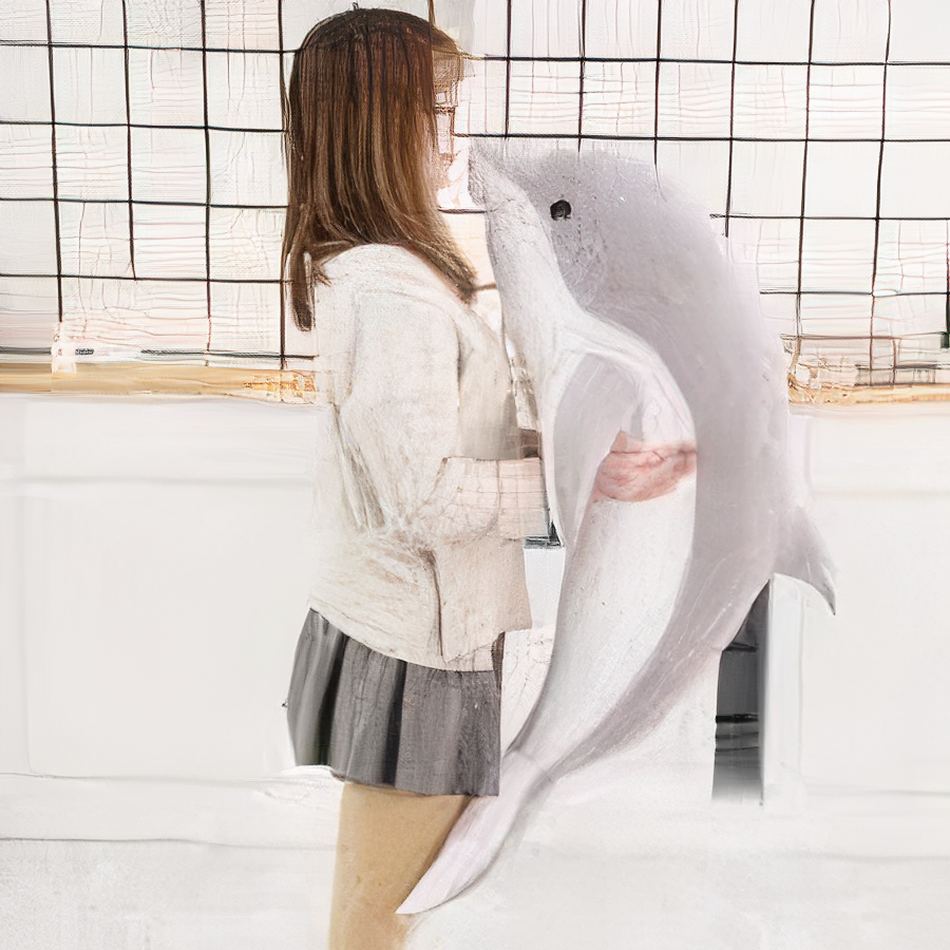 Peluche dauphin océan doux câlin enfant pelage bleu