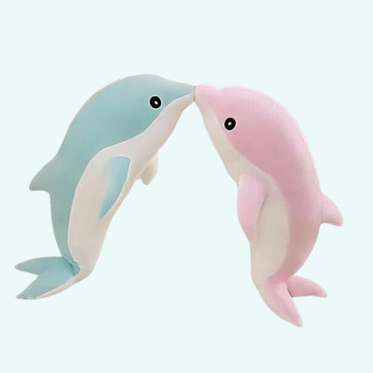 Peluche dauphin océan doux câlin enfant pelage bleu