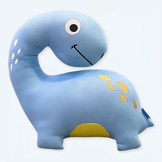 Peluche dinosaure bleu rigolo doux enfant cadeau