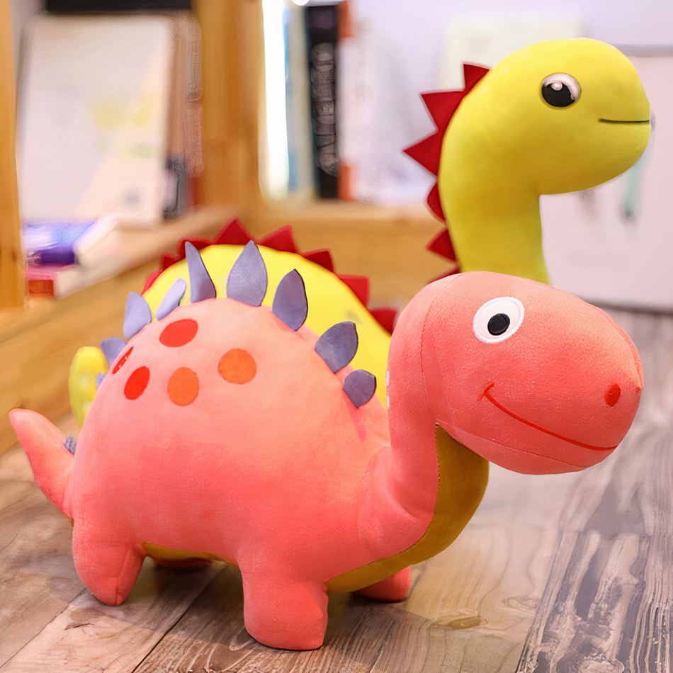 Peluche dinosaure jaune amusant doux chambre enfant