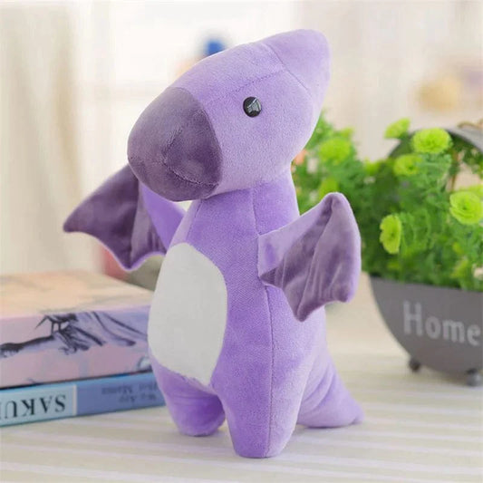 Peluche dinosaure pterodactyl violet