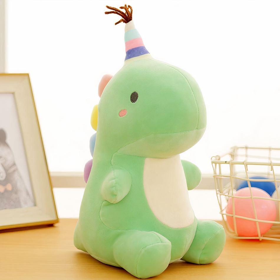 Peluche dinosaure queue arc-en-ciel douce câline