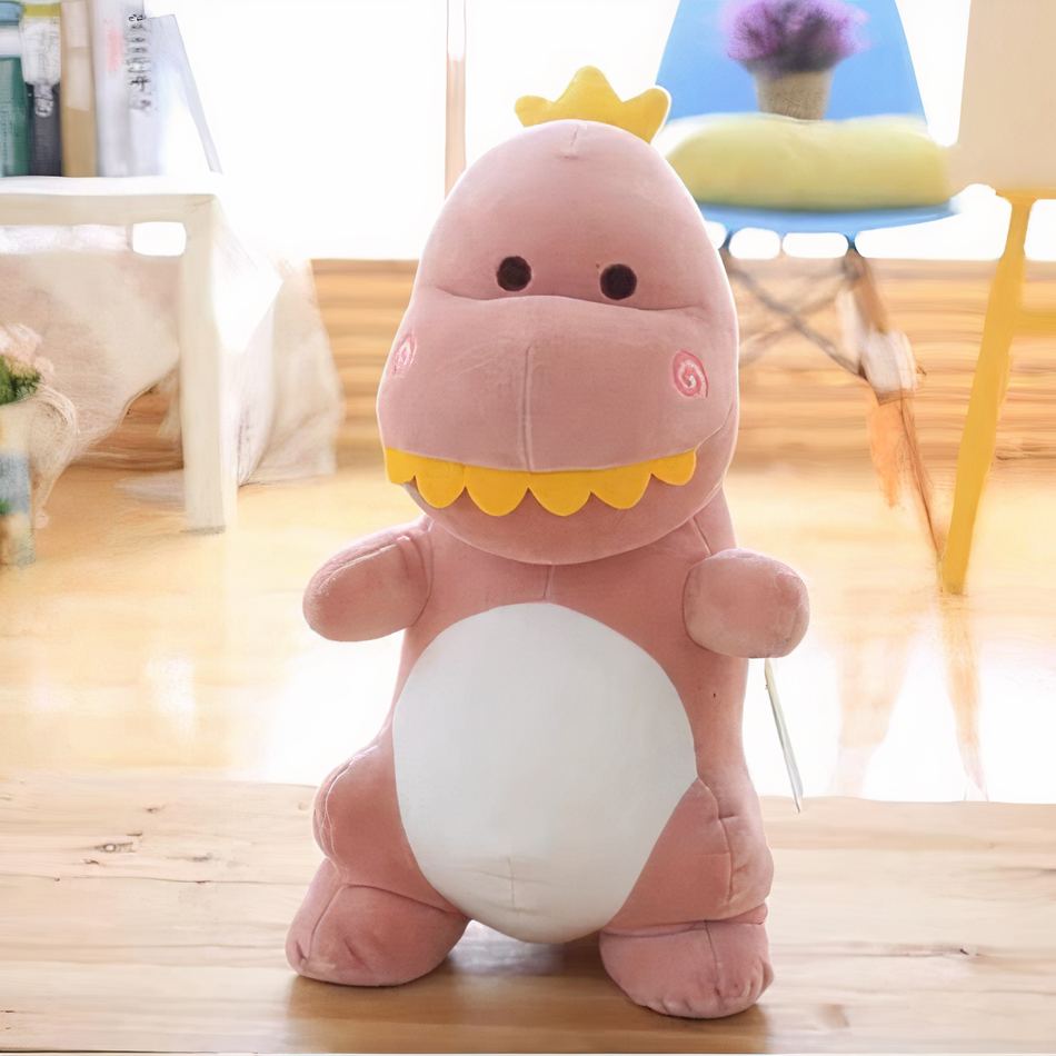 Peluche dinosaure rigolo vert doux enfant câlin