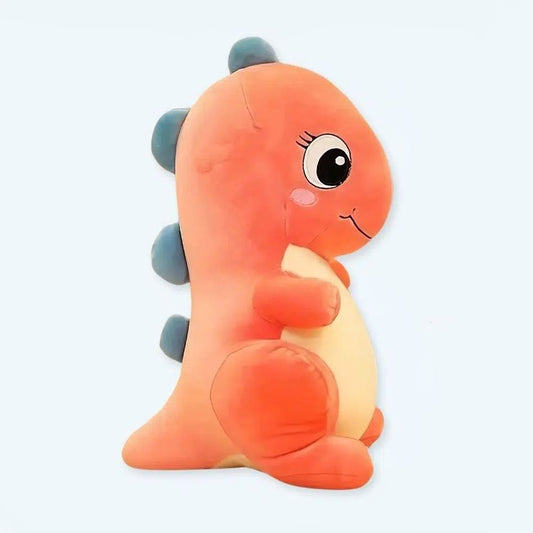Peluche dinosaure rose bébé aux gros yeux