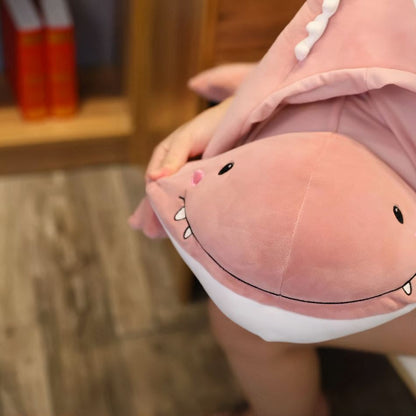 Peluche dinosaure rose doux magique chambre enfant