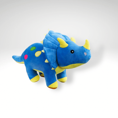 Peluche dinosaure triceratops aux couleurs vives