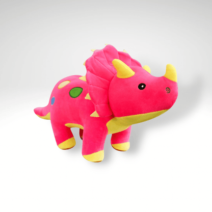 Peluche dinosaure triceratops aux couleurs vives