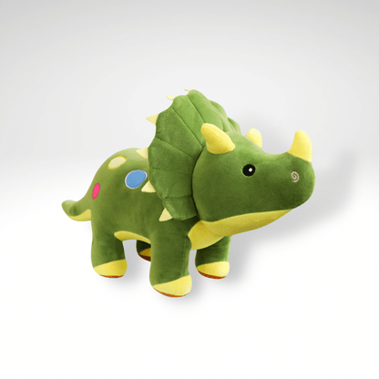 Peluche dinosaure triceratops aux couleurs vives