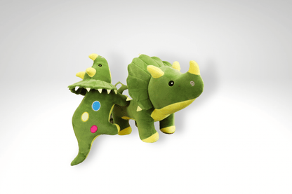 Peluche dinosaure triceratops aux couleurs vives