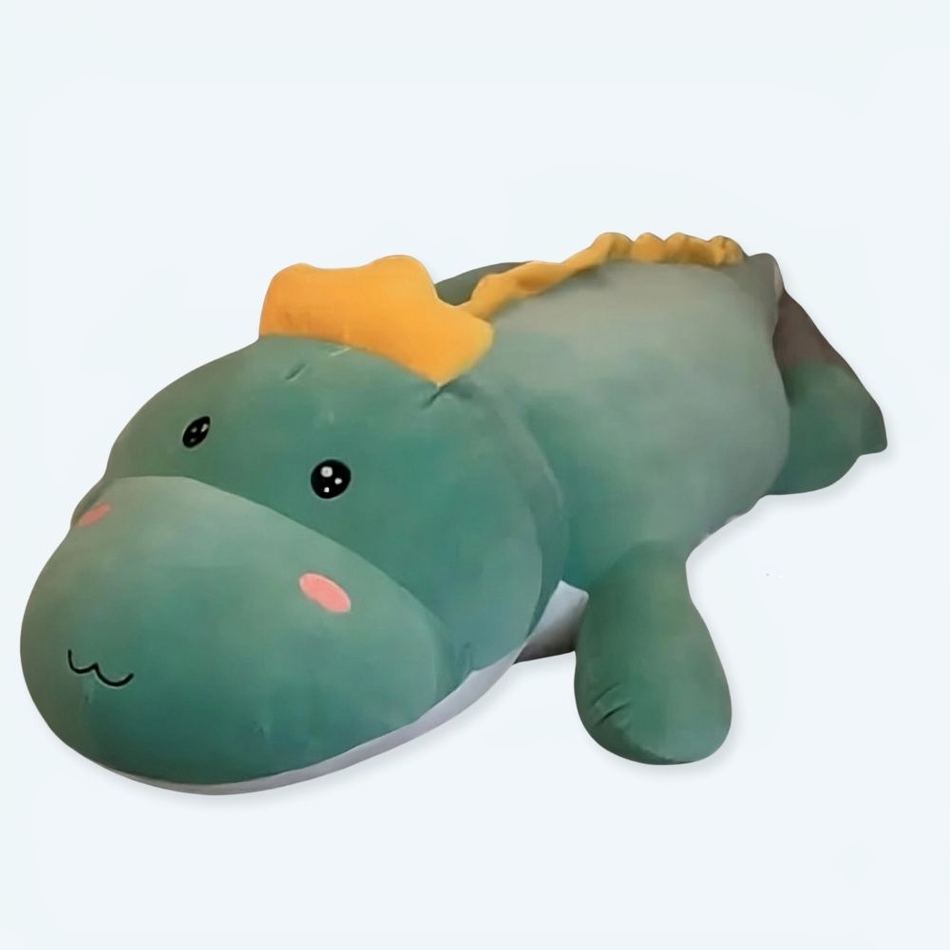 Peluche dinosaure vert doux enfant chambre déco