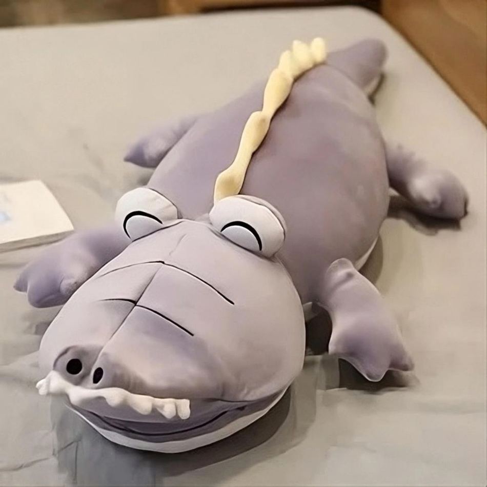 Peluche dinosaure violet magique enfant doux câlin