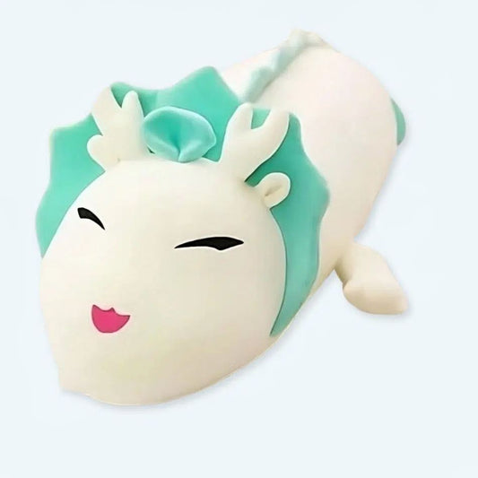 Peluche dragon blanc doux magie chaleureuse enfant