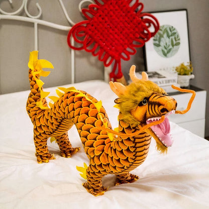 Peluche dragon chinois doux enfant aventure câlin