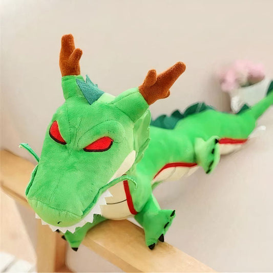 Peluche dragon chinois doux velours rouge enfant rêverie
