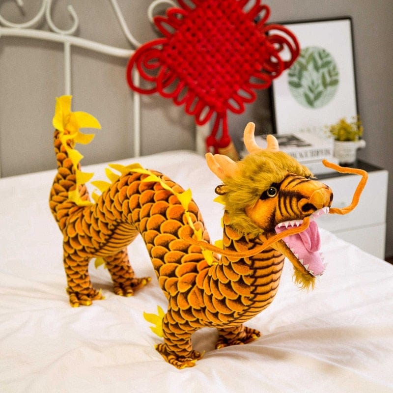 Peluche Dragon Chinois  Pyra | Peluche World Jaune