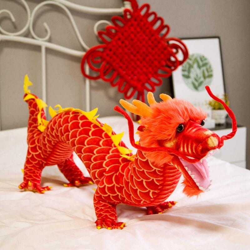 Peluche Dragon Chinois  Pyra | Peluche World Rouge