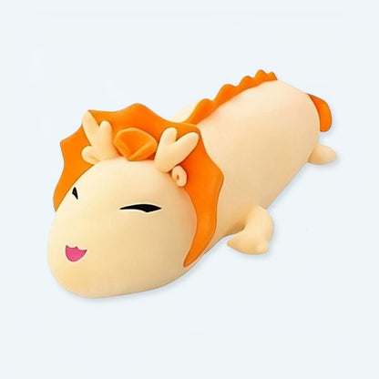 Peluche Dragon de feu en velours rouge fantastique