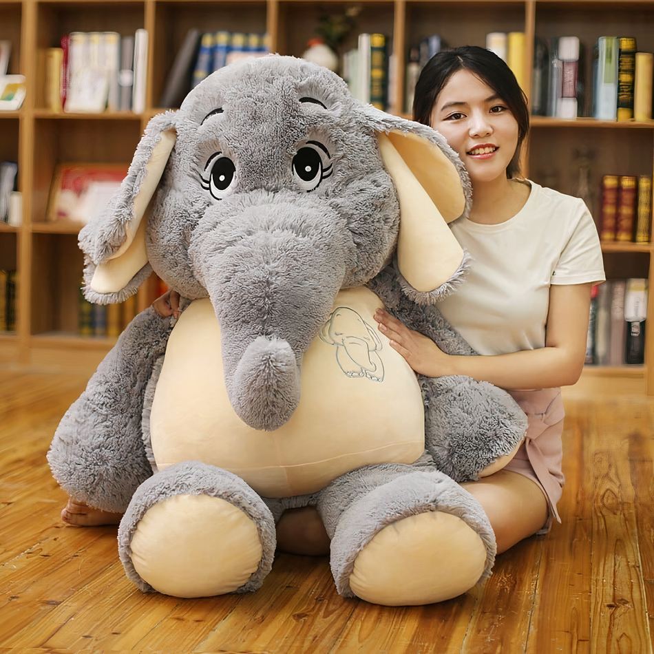 Peluche éléphant géant doux chambre enfant déco cozy