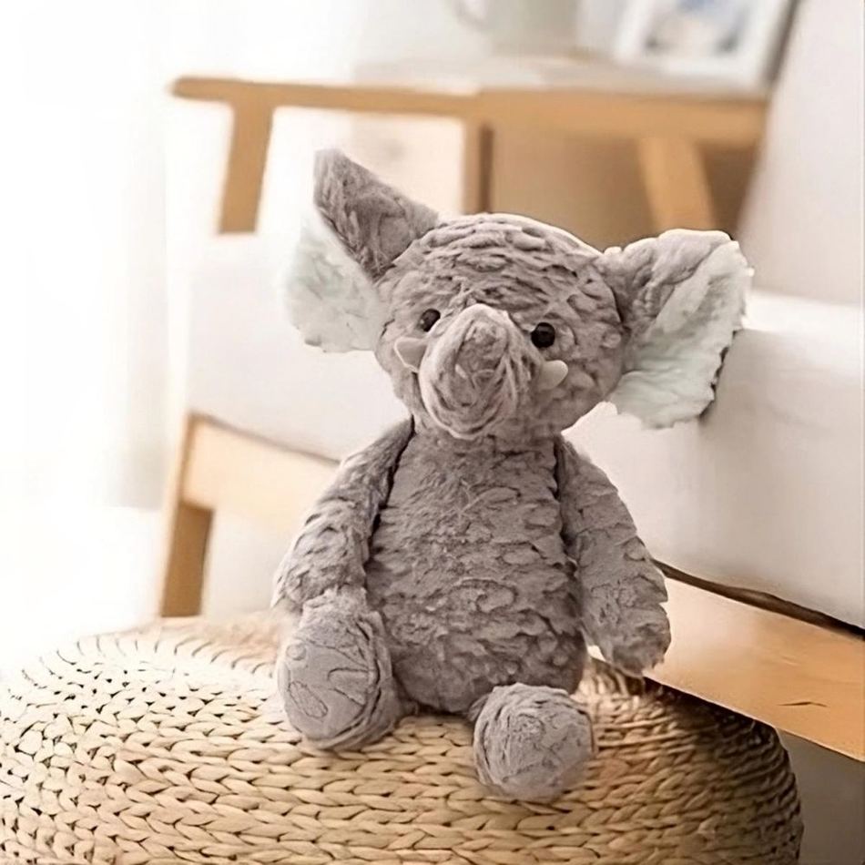 Peluche éléphant gris câlin enfant chambre douce