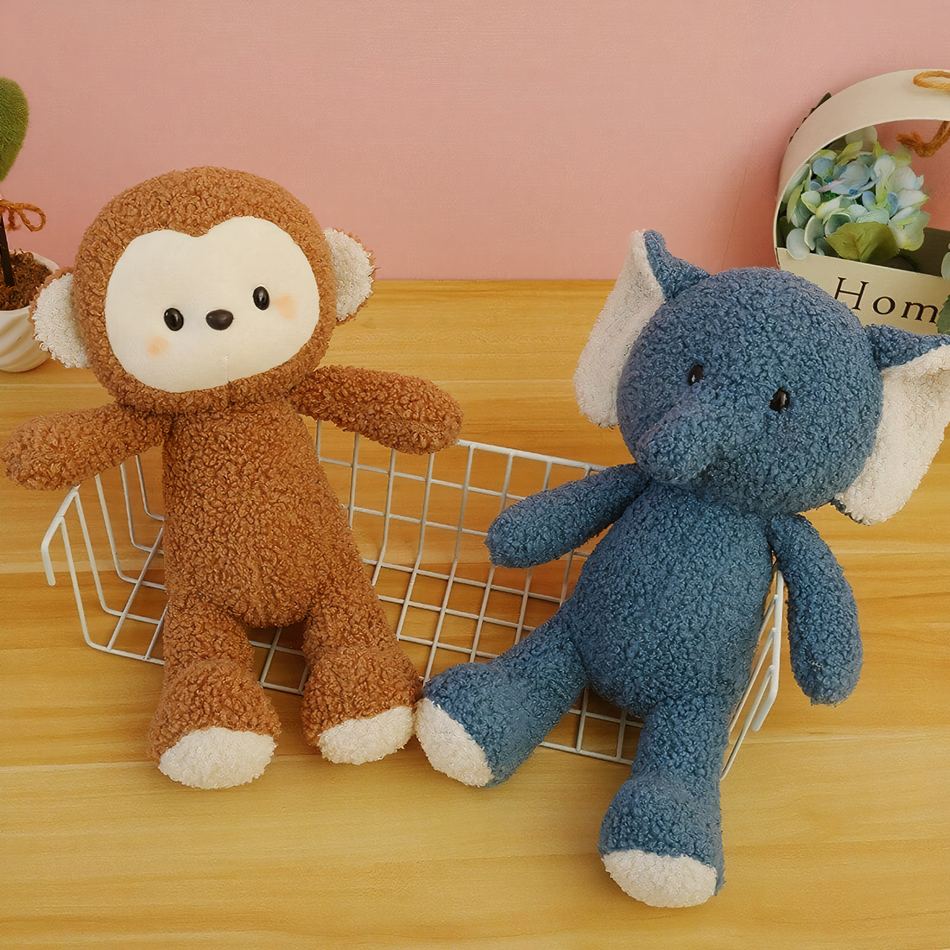 Peluche éléphant gris doux câlin enfant chambre cosy