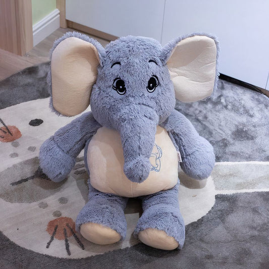 Peluche éléphant gris géant doux câlin chambre enfant